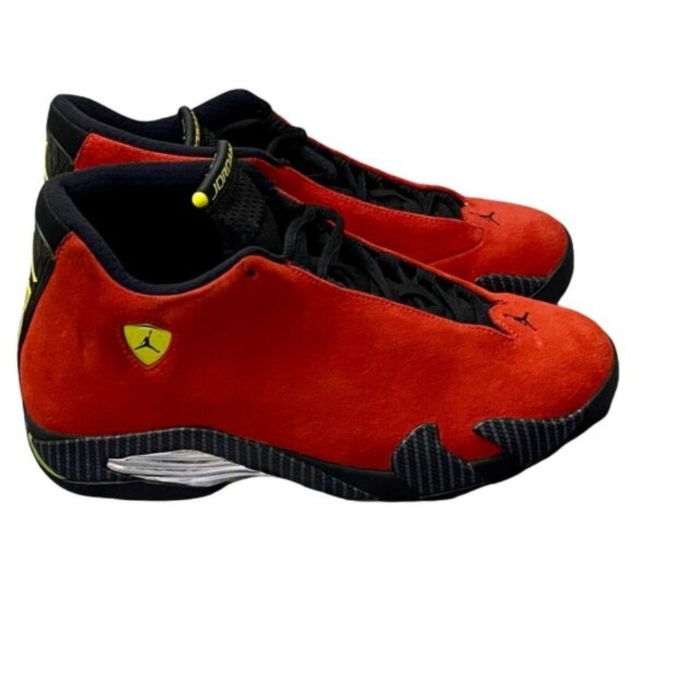 Size 8.5- Nike Air Jordan 14 Retro Ferrari Challenge Red  Men 654459-670